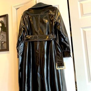 Vinyl belted trench coat from Topshop